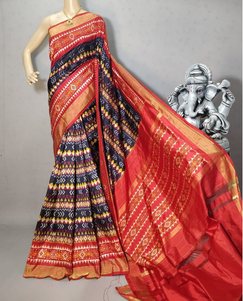 PRIHIDSS4S23BSDD27- Ikat silk saree