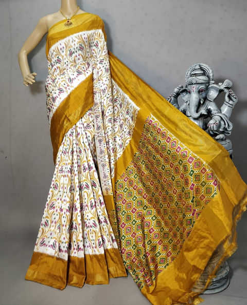 PRIHC3PS4O14NCCD07- Ikat silk saree