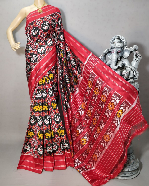 PRIHIDSS4D17BSDC01- Ikat silk saree