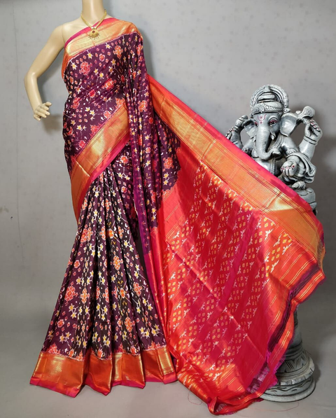 PRIHIDSS4O28NCDD13- Ikat silk saree