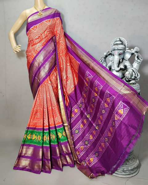 PRIHC3PS4O14NCCD05- Ikat silk saree