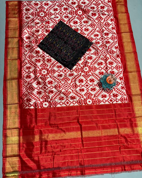 PSSISDST4V30FSCD38- Ikat Silk dupatta with Ikat sico top