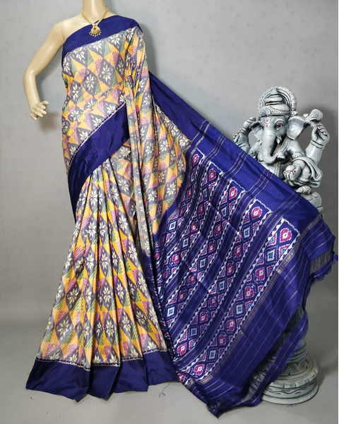 PRIHIDSS4S23BSDD13- Ikat silk saree