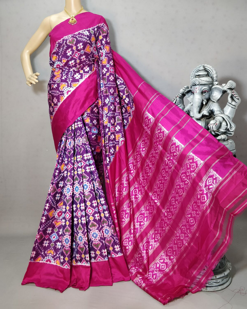 PRIHIDSS4D30BSCD30- Ikat silk saree