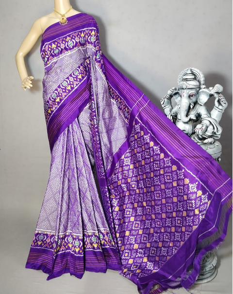 PRIHIDSS4O23BSDC20- Ikat silk saree