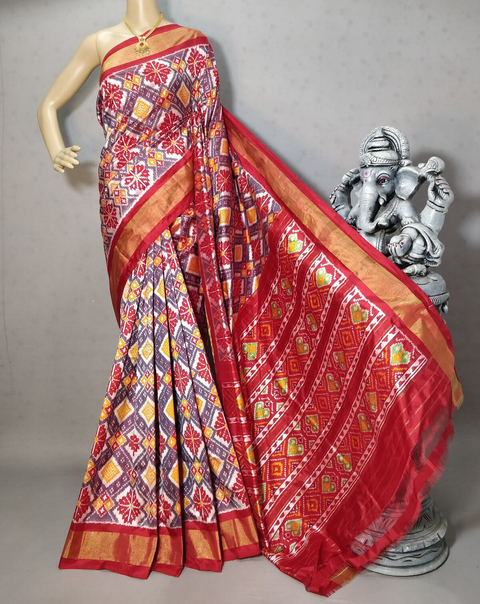 PRIHIDSS4V04BSCC04- Ikat silk saree