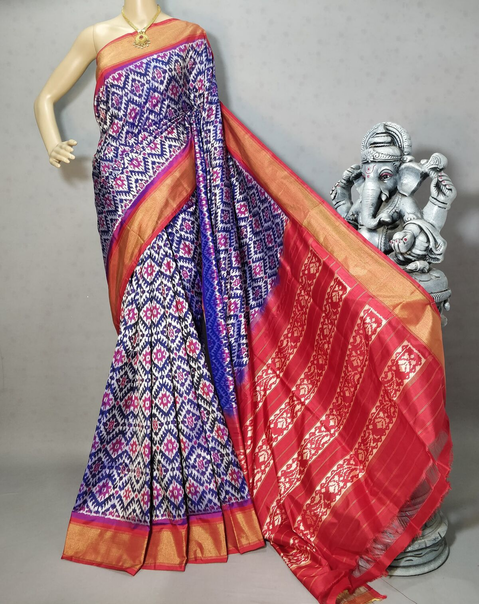 PRIHIDSS4V04BSCC24- Ikat silk saree