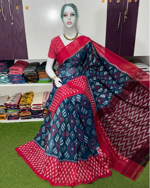 PSRGICTS5J26INDD36- Ikat cotton saree