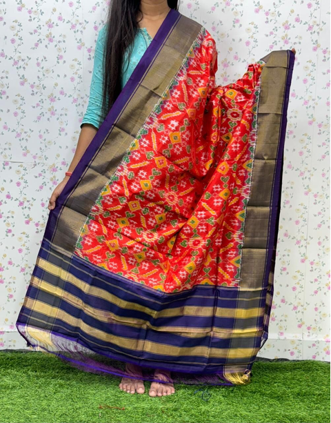 PSDHISDP4S23ZBCD23- Ikat silk dupatta