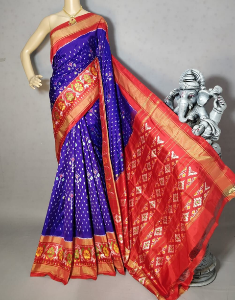 PRIHIDSS4O05BSCC11- Ikat silk saree