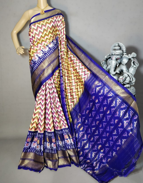 PRIHIDSS4O07NCDD19- Ikat silk saree