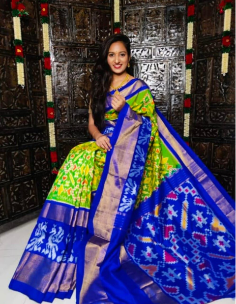 PSASIDSS4G14BXDC03- Ikat silk saree