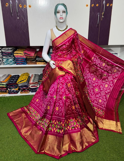 PSRGDSS5J12BSDC13- Ikat silk saree