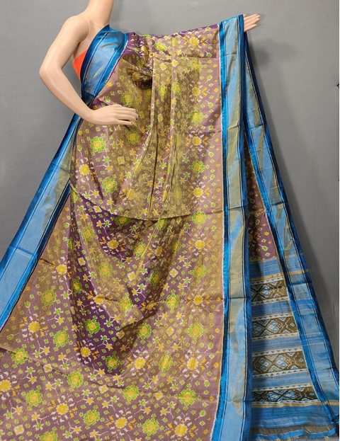 PUSNFTHS4D14NTDC06- Full tissue Ikat silk saree