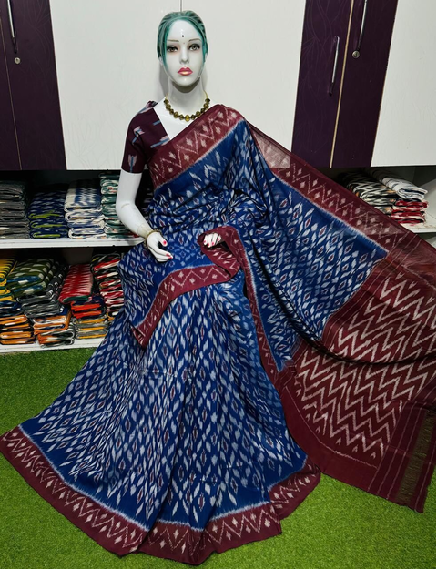 PSRGICTS4S22INCC33- Ikat cotton saree