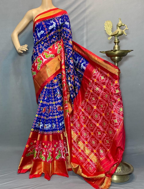 PGMRIDSS4O09BBDD21- Ikat silk saree