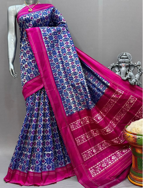 PSNTIDSS4O28NCCC34- Ikat silk saree