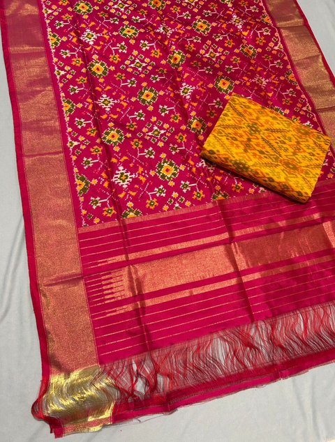 PPISSDST4V12FXCD23- Ikat Silk dupatta with Ikat sico top