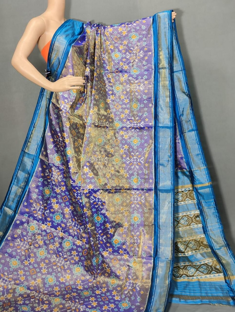 PUSNFTHS4D14NTDC19- Full tissue Ikat silk saree