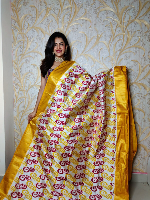 PLXHIDSS4D09NSDC06- Ikat silk saree