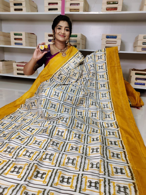 PGMRIDSS4G06BXDD11- Ikat silk saree