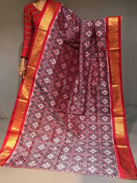 PGMRIDSS4G06NDDC25- Ikat silk saree