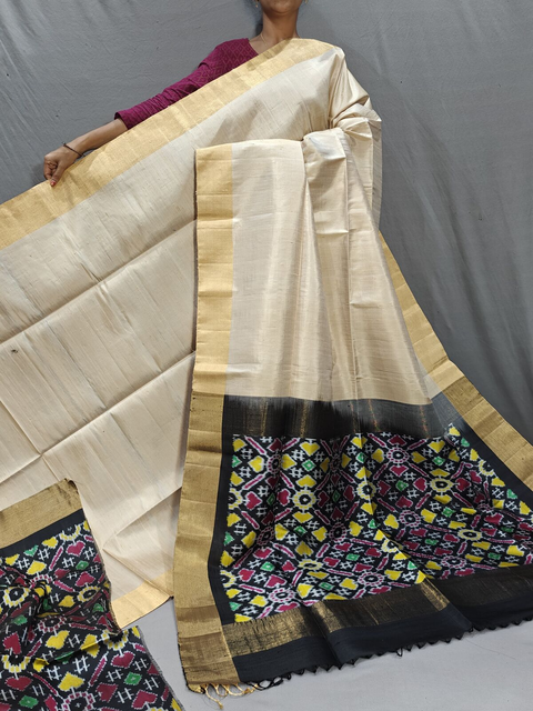 PGMRIDSS4G07XSCC14- Ikat Dupion silk saree