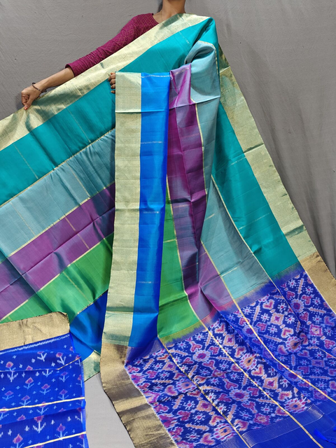 PGMRIDSS4G07XSCC16- Ikat Dupion silk saree