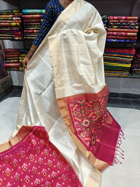 PGMRIDSS4G07XSCC18- Ikat Dupion silk saree