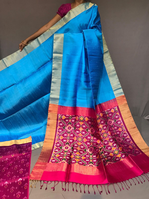 PGMRIDSS4G07XSCC21- Ikat Dupion silk saree