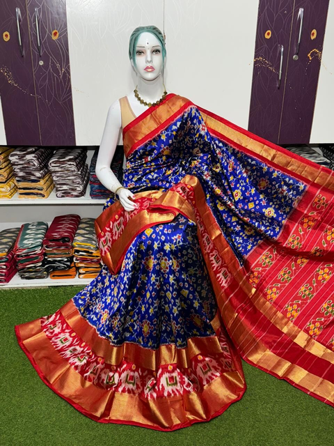 PSRGIDSS4G05BSCD01- Ikat silk saree