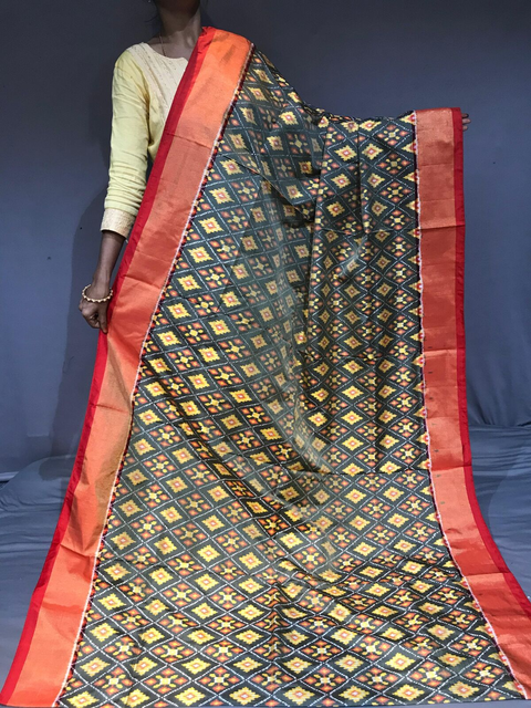 PGMRIDSS4G08BDCD32- Ikat silk saree