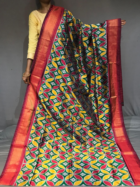 PGMRIDSS4G08BDCD36- Ikat silk saree