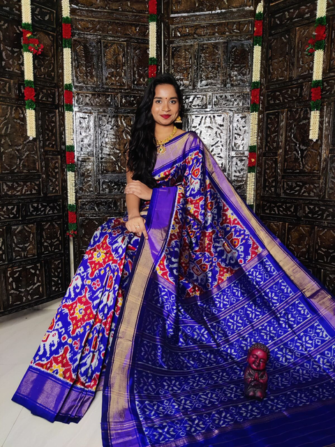 PGLNIDSS4G14BSDD37- Ikat silk saree