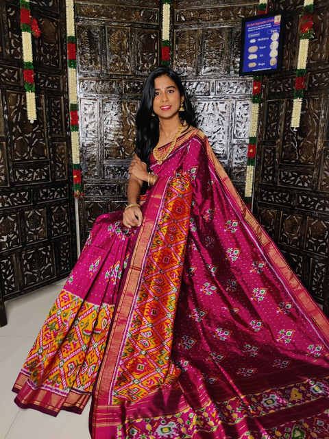 PGMRIDSS4G14NCDC19- Ikat silk saree