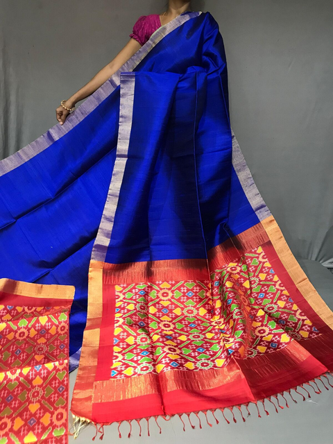 PGMRIDSS4G14XSDD13-  Ikat Dupion silk saree