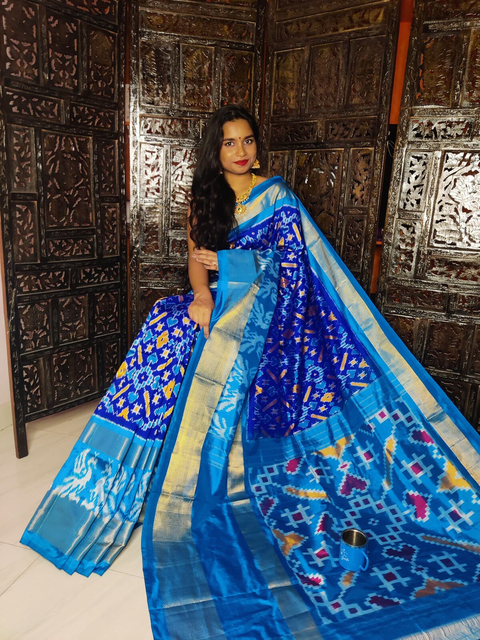 PSASIDSS4G14BXDC02- Ikat silk saree