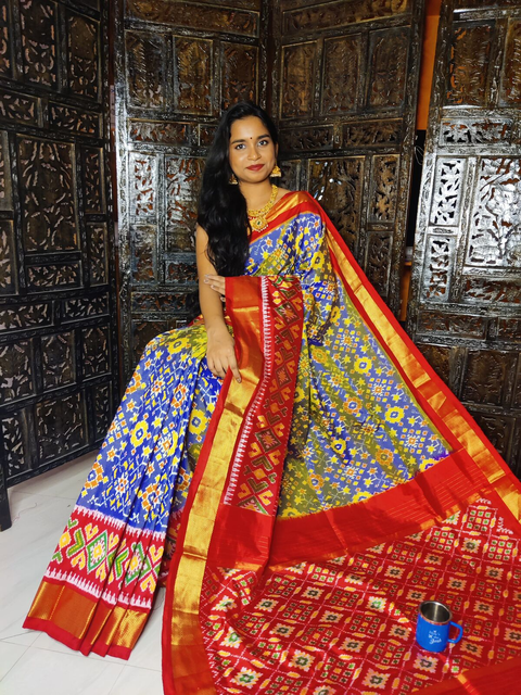 PSASIDSS4G14BXDC08- Ikat silk saree