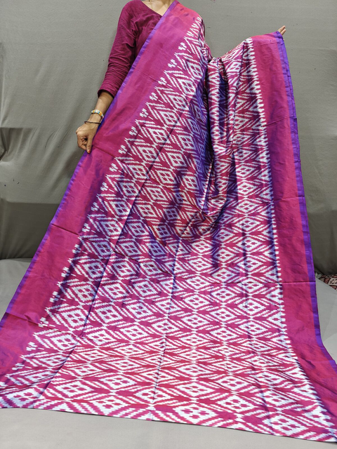 PGMRILWS4S20SZCD16- light weight Ikat silk saree