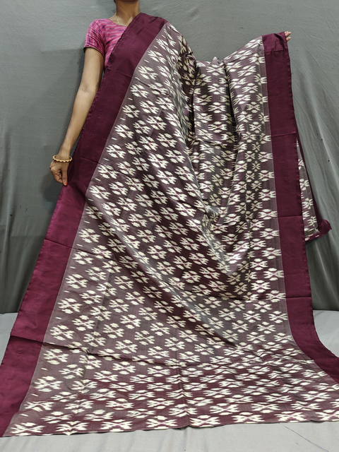 PGMRILWS4S20SZCD33- light weight Ikat silk saree