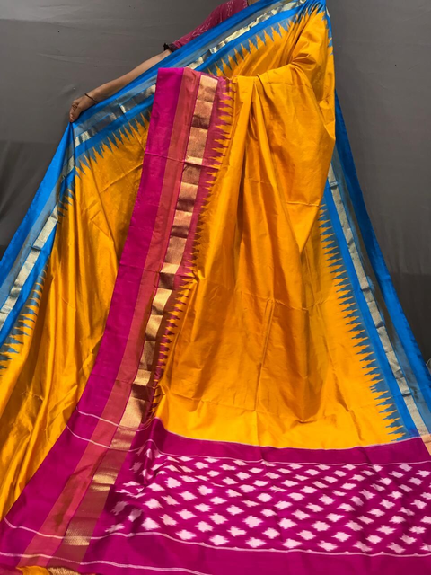 PGMRILWS4S20XCDC25- light weight Ikat silk saree