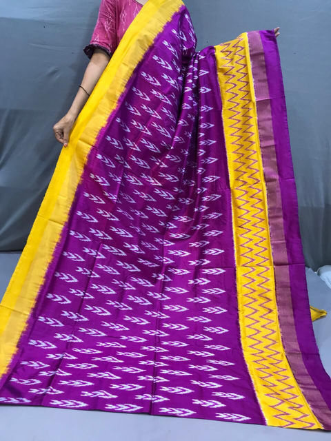 PGMRILWS4S20XCDC30- light weight Ikat silk saree