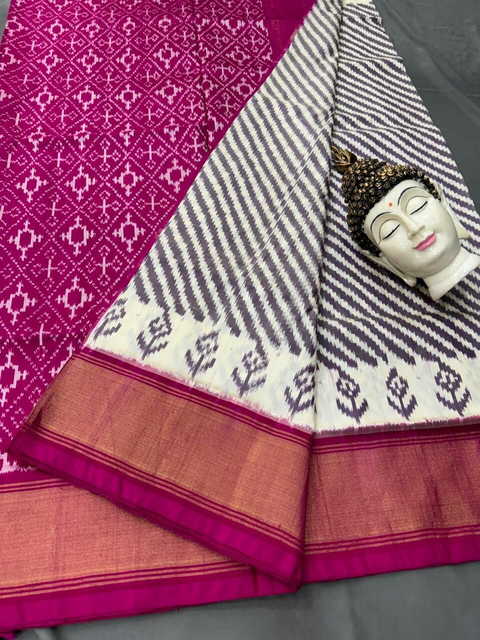 PSDHIDSS4S20BDCC14- Ikat silk saree