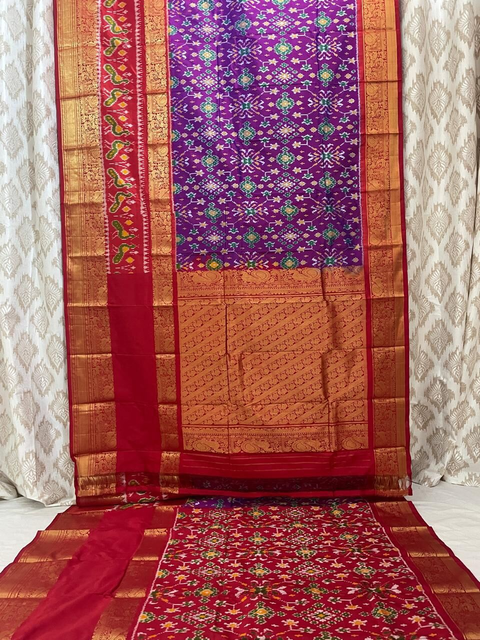 PGMRKBRS4S22FSDC25- Kanchi border Ikat silk saree