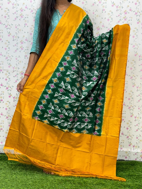 PSDHISDP4S23ZBCD15- Ikat silk dupatta