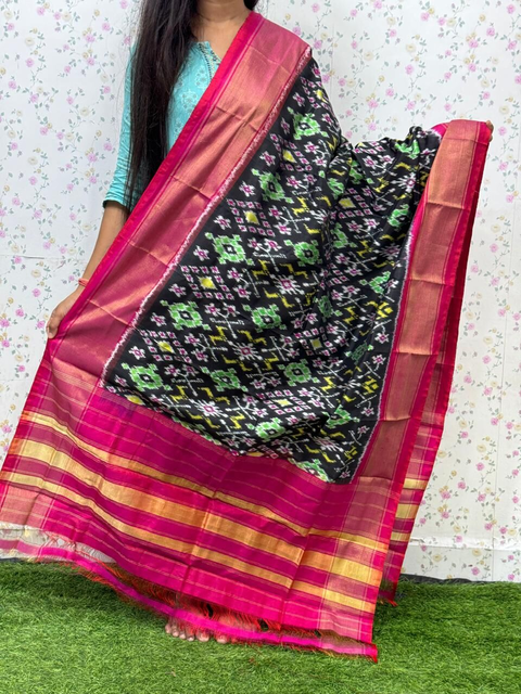 PSDHISDP4S23ZBCD21- Ikat silk dupatta