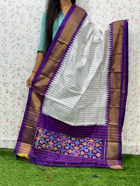 PSDHISDP4S23ZBCD29- Ikat silk dupatta