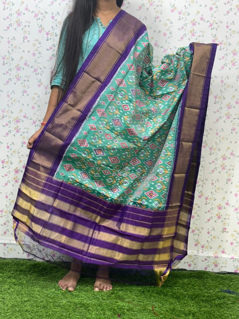 PSDHISDP4S23ZBCD43- Ikat silk dupatta