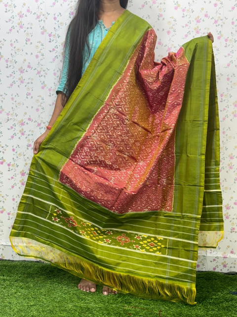 PSDHISDP4S23ZBCD45- Ikat silk dupatta