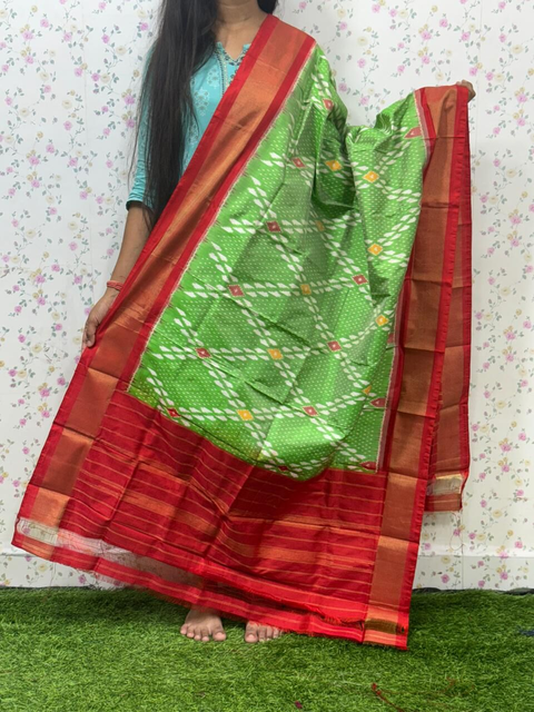 PSDHISDP4S23ZBCD52- Ikat silk dupatta